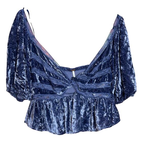 Free People Yours Truly Velvet Top | Medium | MSRP $128 - Picture 2 of 5